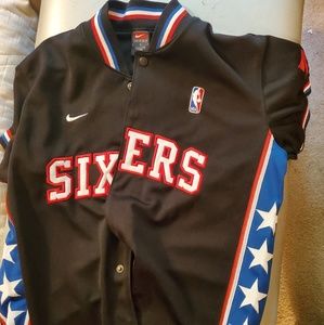 Rare Retro 76ers warm up jacket